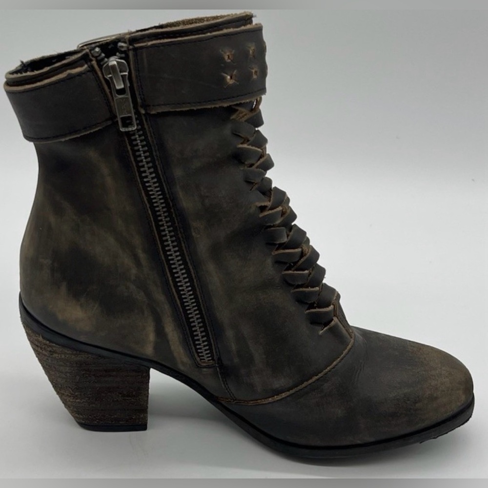 Harley-Davidson Calkins LS Boot 8" D84267 Women 7 Gray Leather Motorcycle Boot - Picture 5 of 8